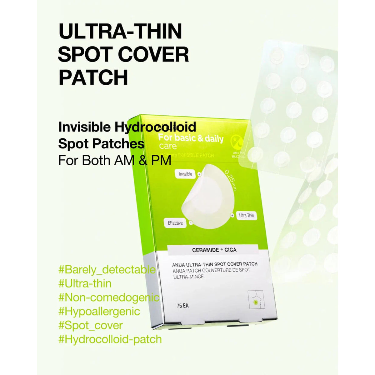 Anua Ceramide + Cica Ultra-Thin Spot Patch 75ea