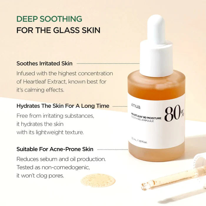 Anua Heartleaf 80 Moisture Soothing Ampoule 30 ml
