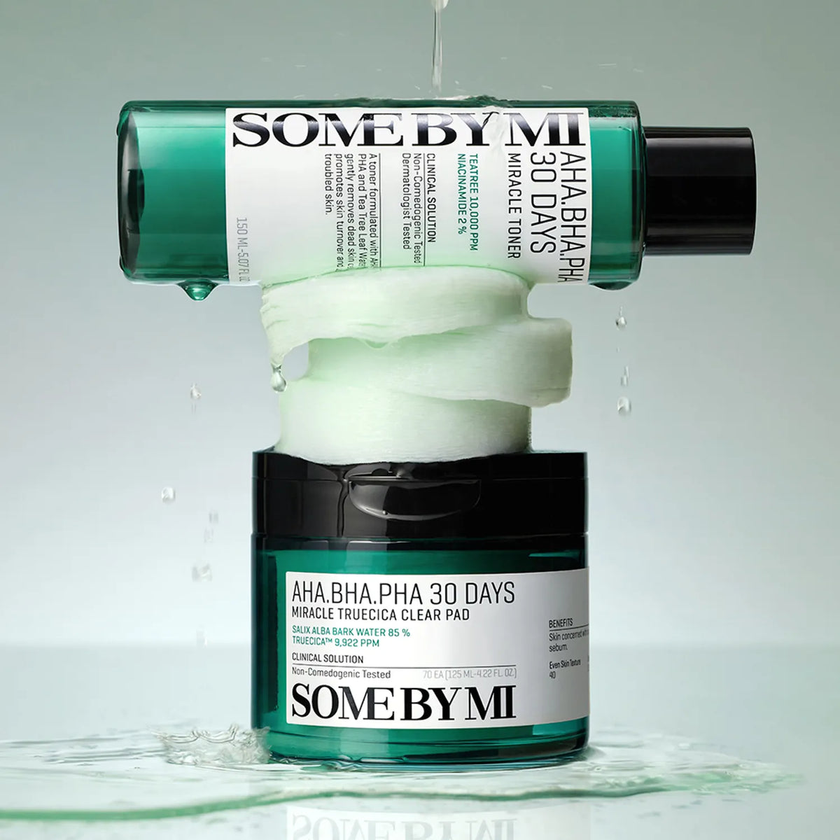 SOME BY MI AHA BHA PHA 30 Days Miracle Truecica Clear Pad 70 Pads / 125 ml