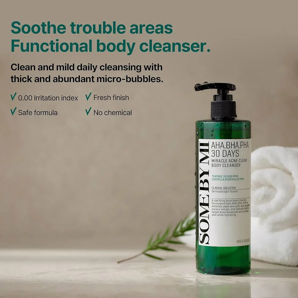 SOME BY MI AHA BHA PHA 30 Days Miracle Acne Clear Body Cleanser 400 g