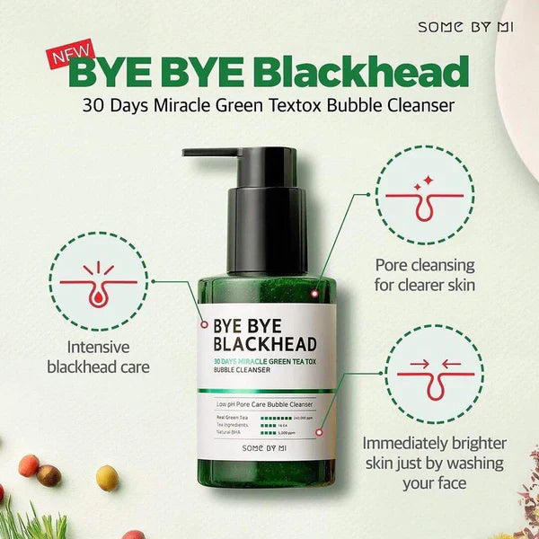 SOME BY MI Bye Bye Blackhead 30 Days Miracle Green Tea Tox Bubble Cleanser 120 g