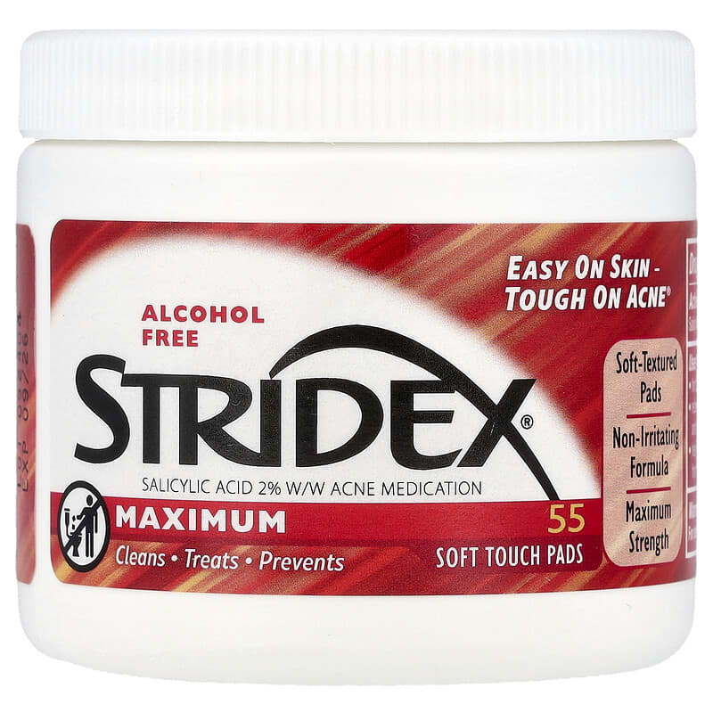Stridex Maximum 2% Salicylic Acid 55 Soft Touch Pads